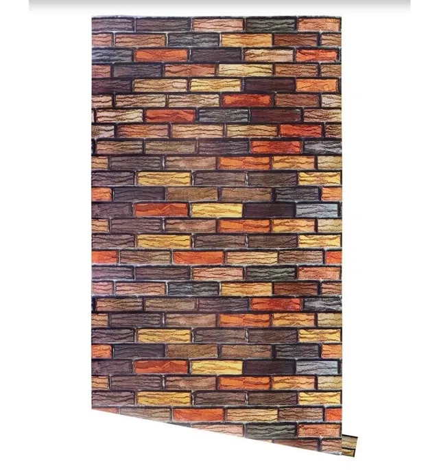PVC Wallpaper for Home (Multicolor, 45x220 cm)