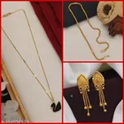 Combo of Alloy Pendant with Chain & 1 Pair Earrings for Women 