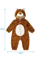 Brandon Baby Hood Towel Tiger Print 80x80 cm
