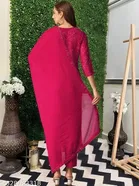 Bandhani Printed Rayon Kurta Set for Women 