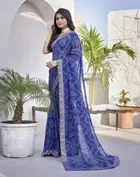 Georgette Printed Saree for Women 