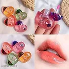 Lip Gloss Tint For Dry And Chapped Lips In Cute Heart-Shaped Packaging Hydrating Lip Gloss for Dry Lips - Multicolour Metallic-Finished Packaging 