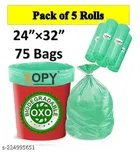 Biodegradable Garbage Bags (Green, 24x32 inches) (Set of 5)