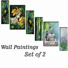MDF 2 Pcs Designer Wall Painting for Home & Office 