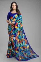 Georgette Printed Saree for Women 