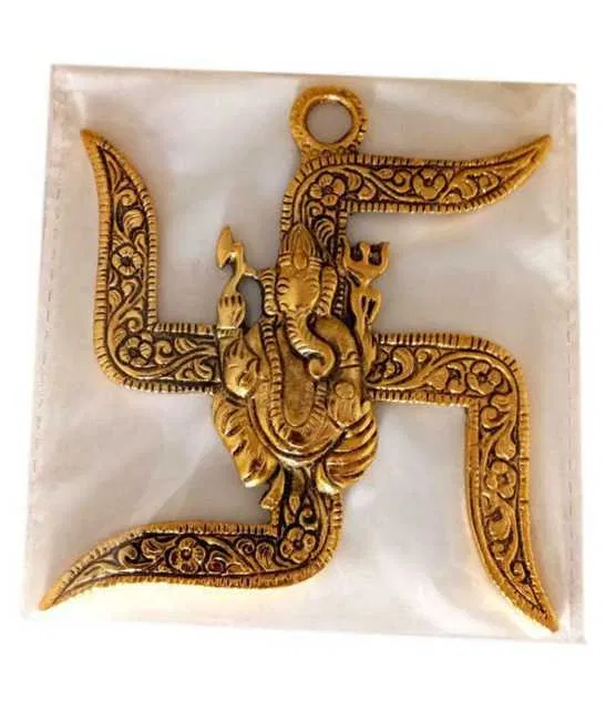 Brass Religious Lord Ganesha Showpiece (Pack Of 1) (BRD-016)