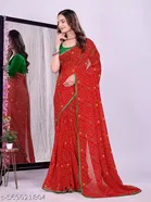 Georgette Bandhini Saree for Women 