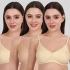 Cotton Bra for Women, Multicolour, Pack of 3 