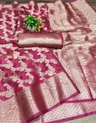 Organza Zari Woven Saree for Women 