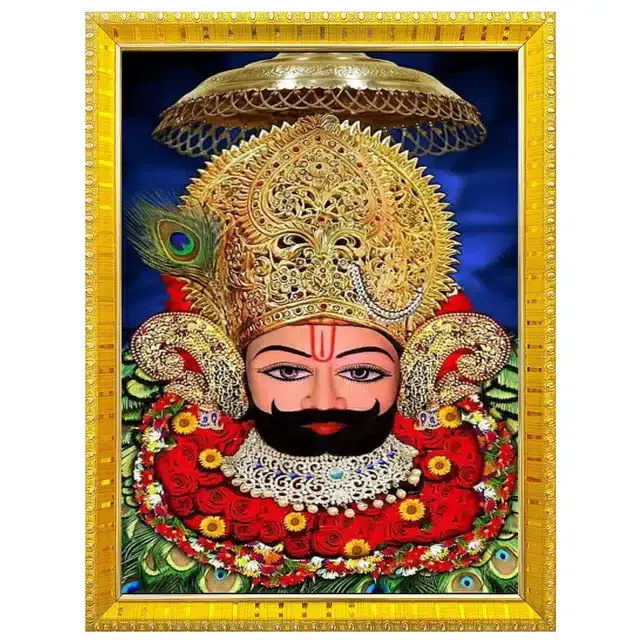 Khatu Shyam Wall Photo Frame (Multicolor, 5x7 Inches)