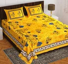 Cotton Rajasthani Jaipuri Double Bedsheet with 2 Pillow Covers 