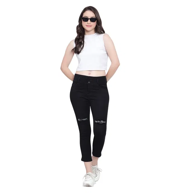 Denim Jeans For Women, BLACK (30)