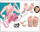 Silicone Body Back Scrubber Belt with Half Toe & Foot Protector Moisturizing Socks 