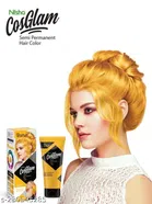 Nisha Cos Glam Semi Permanent Hair Color (Sunshine Yellow, 120 g)