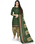 Cotton Suit Fabric with Dupatta for Women 