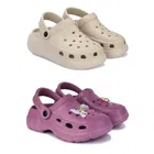 Clogs for Women, Pack of 2 (Multicolor, 5)