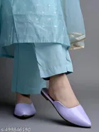 Solid Patent Leather Mules for Women 