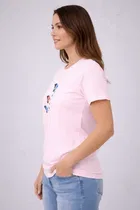 Cotton Blend Printed T-shirt for Men, Pink 
