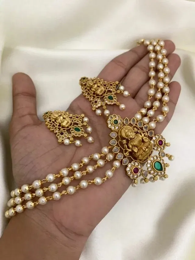 Party Wear Jewellery Set for Women (White, Free Size)