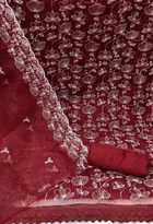 Organza Unstitched Dress Material for Women 