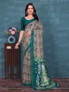 Georgette Printed Saree for Women 