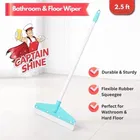 Captain Shine Bathroom & Floor Wiper [12" Blade, 2.5 ft Rod]