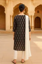 Rayon Block Print Kurti for Women 