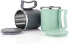Stainless Steel Coffe Mug, Multicolour, Pack of 2 