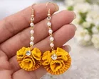 Bridal Artificial Flower Floral Jewellery Set, Yellow
