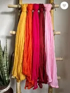 Cotton Blend Solid Dupatta for Women 