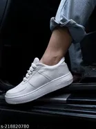 Solid Synthetic Sneakers for Girls 