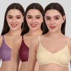 Cotton Bra for Women, Multicolour, Pack of 3 