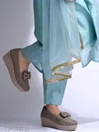 Solid Synthetic Loafers for Women 