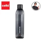 CELLO Venice Plastic Water Bottle Unbreakable and Hygienic 1 Litre, Black