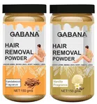 Gabana Sandalwood with Vanilla Fragrance Instant Painless Hair Removal Powder (150 g, Pack of 2)