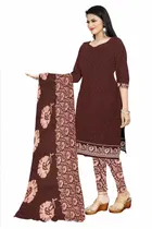 शारदा क्रिएशन क्रेप फ्लोरल प्रिंट सलवार सूट अस्टीचड 