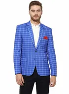 हैंगअप मेंस रेगुलर फिट चेकेरड़ ब्लेंड कासुअल ब्लेजर , Multi, Size- 38 