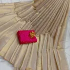 Polyester Solid Saree for Women 