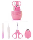 Baby Grooming Kit with Nail Clipper, Scissor, File & Tweezer (Multicolor, Set of 1)