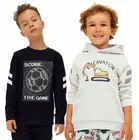 Cotton Blend Printed Hoodie & Sweatshirt for Kids 