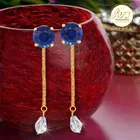 Designer Gold Plated Chain Drop Earrings Set for Women & Girls 