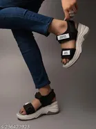 Shoetopia Grey Mesh Sandals 