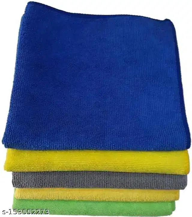 Microfiber Bath Towel (Multicolor, 40x40 cm) (Pack of 5)