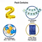 2nd Happy Birthday Balloon Decoration Kit, Blue, Set of 1