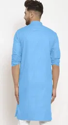 Full Sleeves Solid Kurta with Payjama for Men 