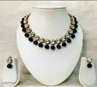 Elegant Alloy & Pearl Jewellery Set