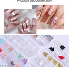 12 Grid Imitation Glass crystal manicure Art  Mineral Jewelry Mixed Bride Phototherapy