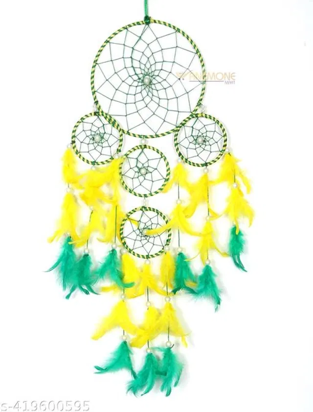 Feather Wall Hanging Dream Catcher (Multicolor)