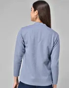 Woolen V-Neck Cardigan Full Sleeve Button-Up Winter Sweater 