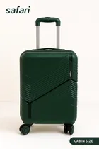 Safari Carter Cabin Size Trolley Bag Hard Shell Spinner Luggage, 55 cm, Dusk Green 